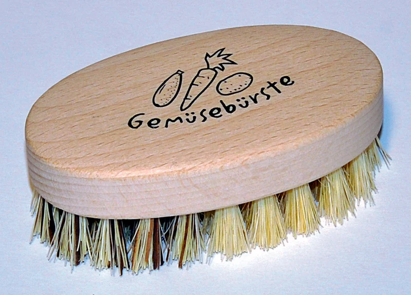 Gemüsebürste Buchenholz Pflanzenfaser Fibre 3er Sparset schonende Reinigung