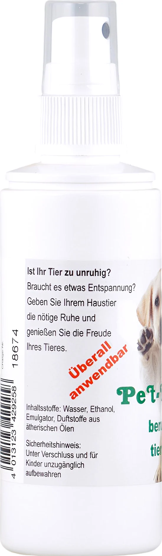 Pet Relax Spray Anti Stress 100ml Duftspray Zur Beruhigung Entspannung Ruhe