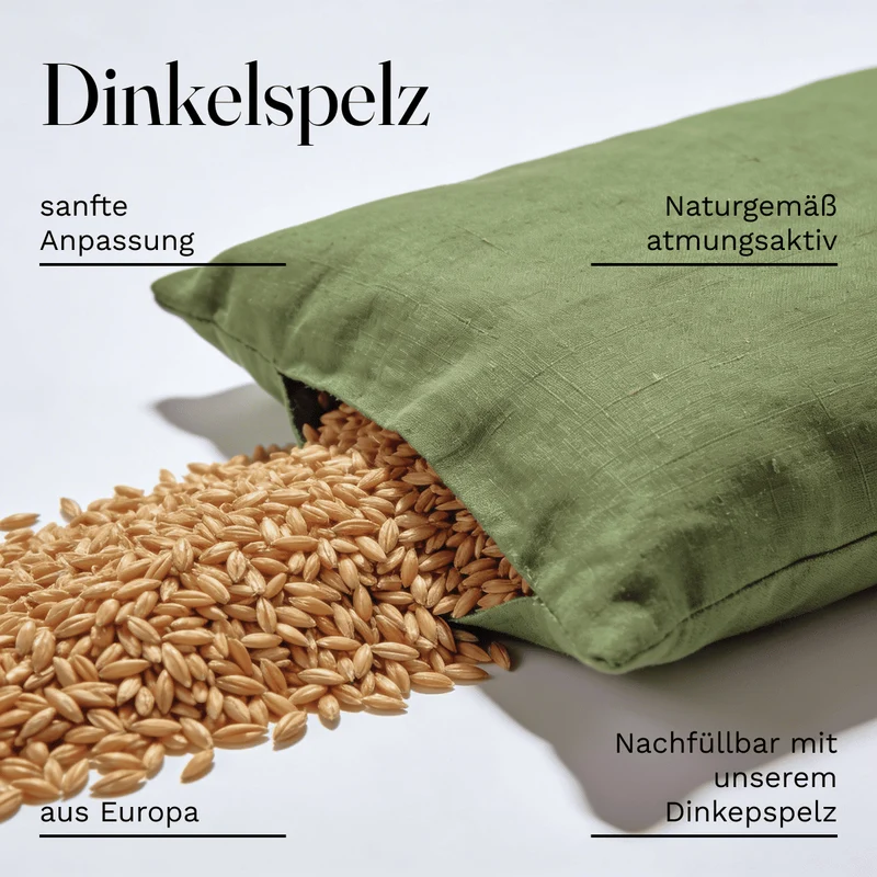 NaturGut Yoga Bolster 60 x 22 cm mit Bio-Dinkelspelz | Yogakissen & Meditationskissen aus Baumwolle | Naturfüllung aus gereinigtem Dinkelspelz | Für Yoga, Meditation, Entspannung & Lagerungskissen
