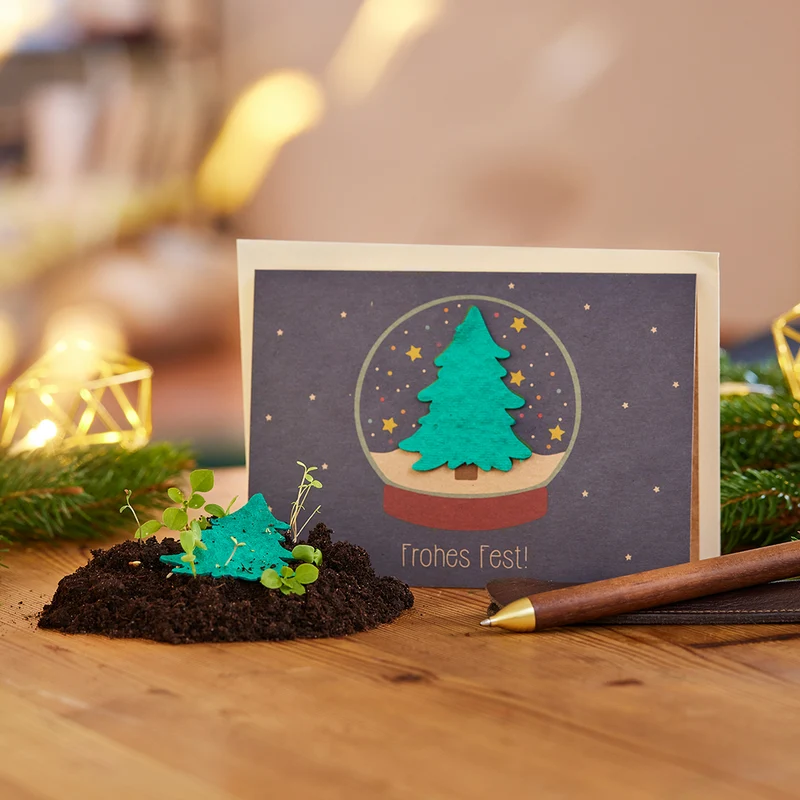 Weihnachtskarte "Schneekugel"