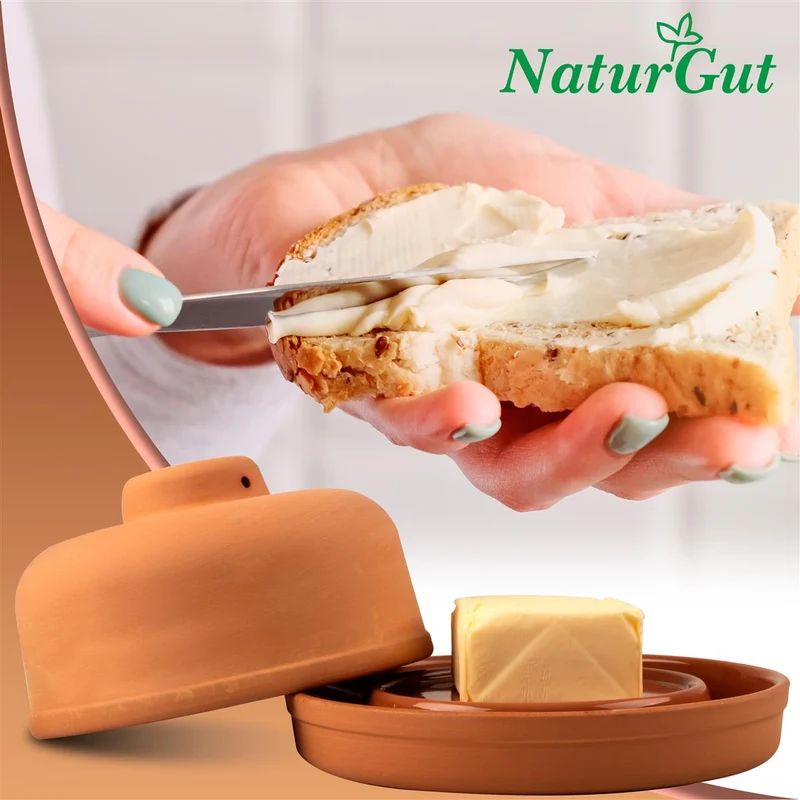 Mediterraner Ton Butterkühler frische Butter ohne Kühlschrank Butterdose Butterbox