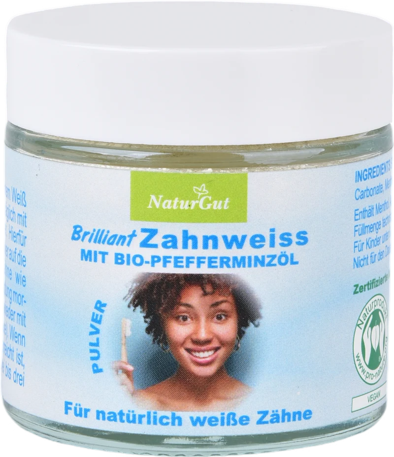 Brilliant Super Zahnweiss Pulver Zähne Zahnreinigung Zahnverfärbungen Zahnpflege Menthol