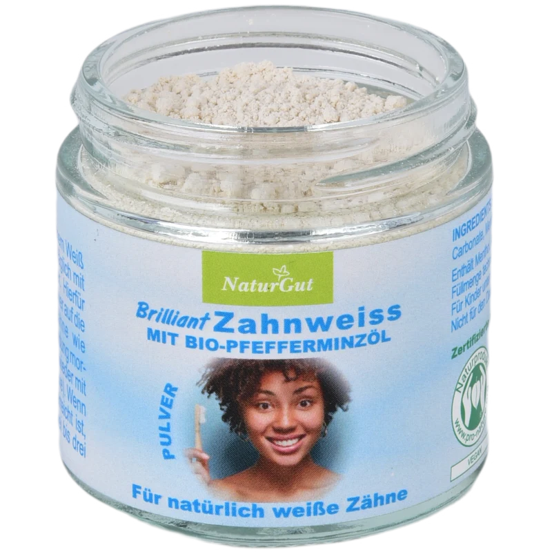 Brilliant Super Zahnweiss Pulver Zähne Zahnreinigung Zahnverfärbungen Zahnpflege Menthol