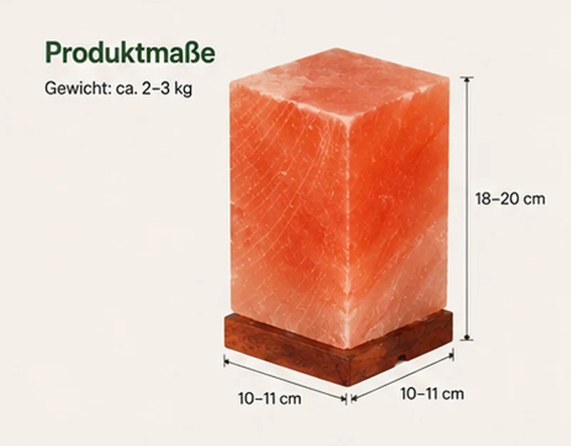 NaturGut Feng Shui Kristallsalz-Lampe 3–4 kg mit Elektrik & Holzsockel | Himalaya Salzlampe aus Pakistan | Handgefertigte Salzleuchte | Warmes Ambiente Licht für Wohn-, Schlaf- & Meditationsräume