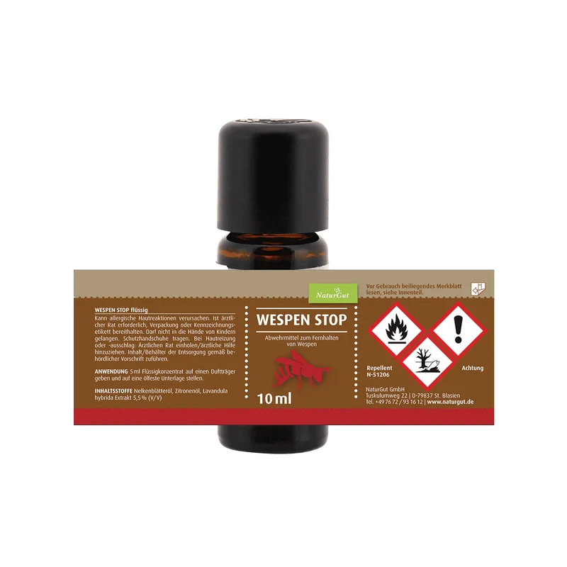 Wespen Stop Abwehr Wespenabwehr Abwehrmittel 10ml mit Duftwürfel