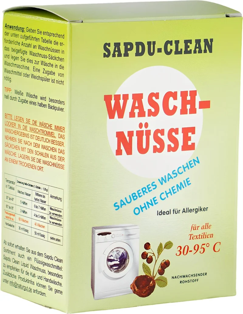 Waschnuss Sapindus Mukorossi Allergiekergeeignet 100% biologisch natürlich Waschmittel 250g