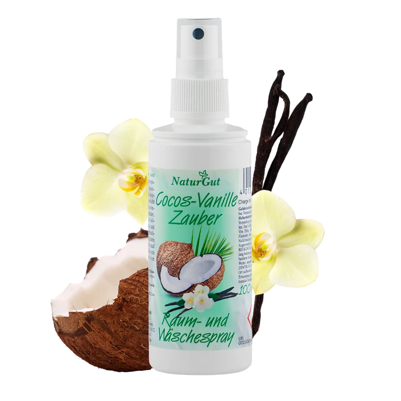 Raum-Wäschespray Cocos-Vanille Zauber 100ml - Ihr exotisches Raumduft-Duftspray