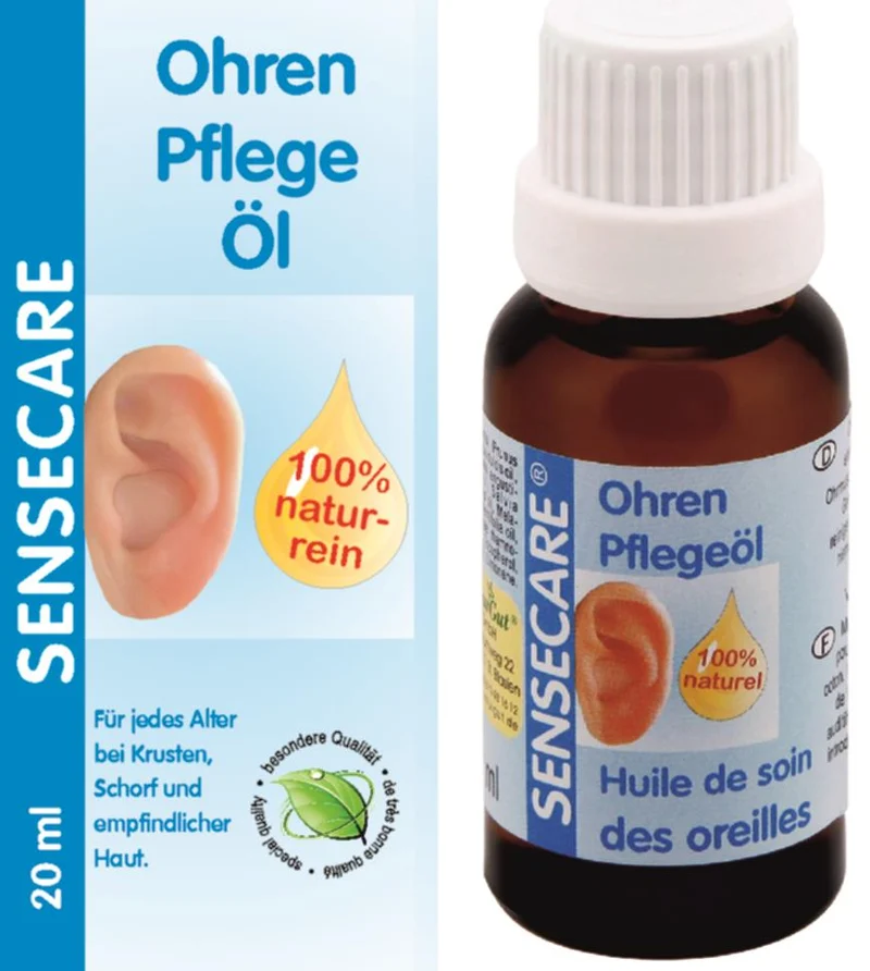 Sensecare Ohrenpflegeöl zur Reinigung und Pflege der Ohren 20ml mit Mandelöl Sanddornöl Lavendelöl