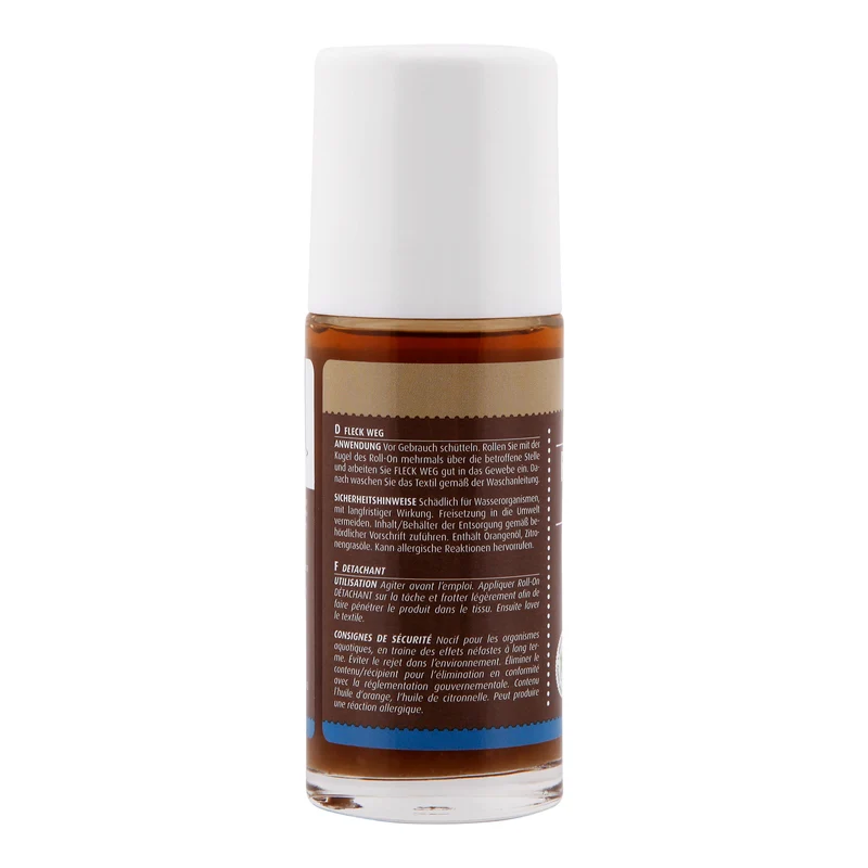 Sapdu Clean Fleck Weg Roll-On 50 ml – Effektiver Fleckenentferner mit Gallseife & ätherischen Ölen für Kleidung, Polster & Teppiche – Praktische Roll-On-Anwendung für unterwegs