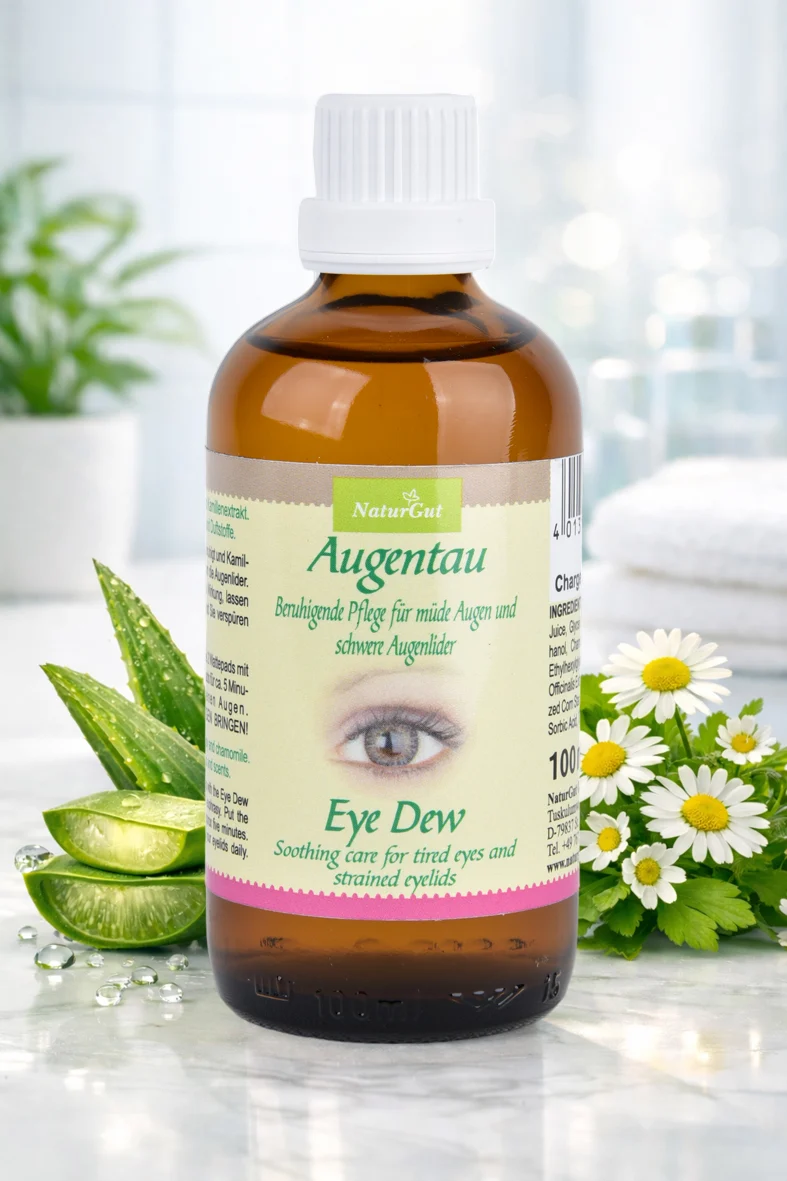 Augentau – Erfrischende Augenpflege für müde Augen & schwere Augenlider | Mit Aloe Vera, Augentrost & Kamillenextrakt | Ohne synthetische Farbstoffe & Düfte | 100 ml