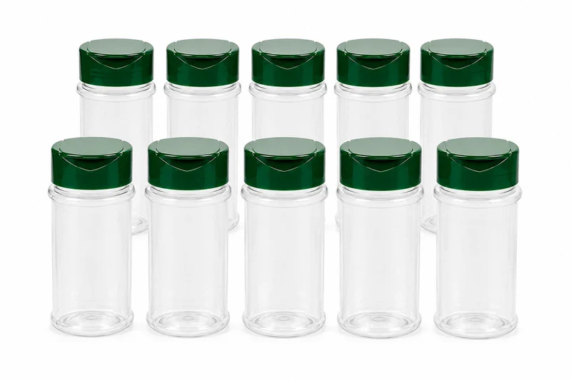 Gewürzdosen 10x100 ml mit Streuverschluss & UV-Schutz – PET Gewürzgläser BPA-frei – Gewürzbehälter für Küche, Kräuter, Gewürze & Vorrat – Wiederverwendbar & Aromaschutz