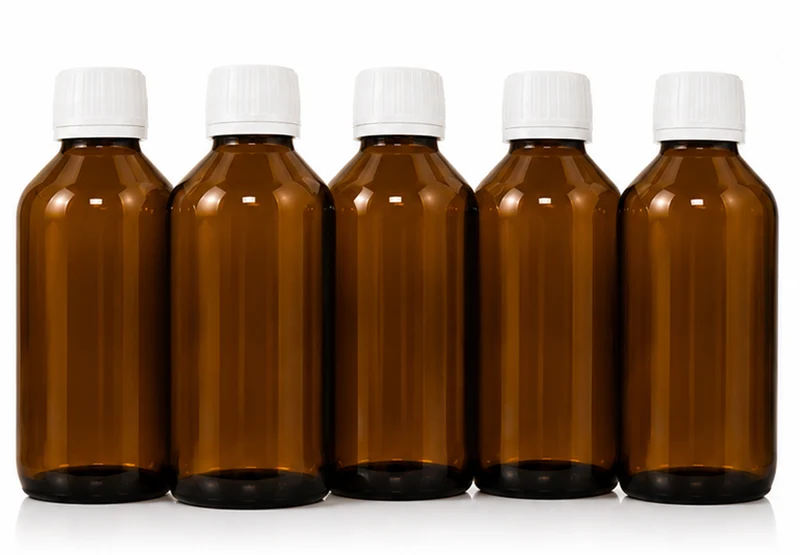 5 x 250 ml Braunglasflaschen | Apothekerflaschen aus Braunglas mit PP28 Originalitätsverschluss | Laborflaschen für Öle, Tinkturen & DIY | 5er Set