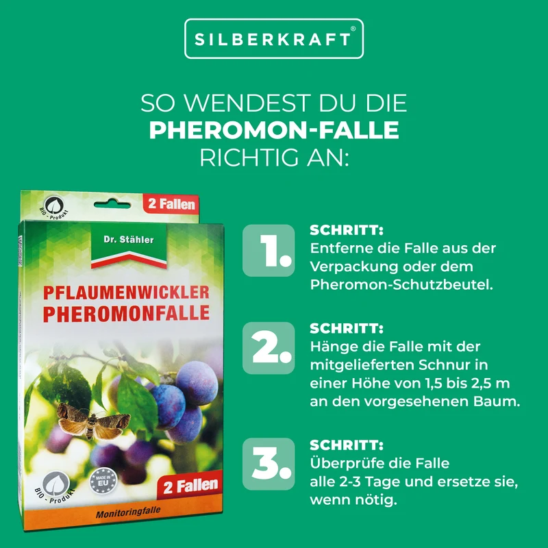 Pflaumenwickler Pheromon-Falle: ideal für Pflaumenbäume in Gärten und Plantagen