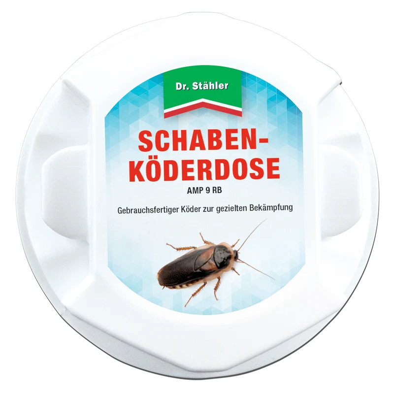 Schaben-Köderdose für Innenräume gegen die deutsche Schabe, gemeine Küchenschabe und Amerikanische Großschabe