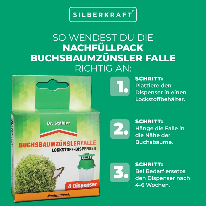 Nachfüllpack Buchsbaumzünsler-Falle: Einfaches und schnelles Nachfüllen