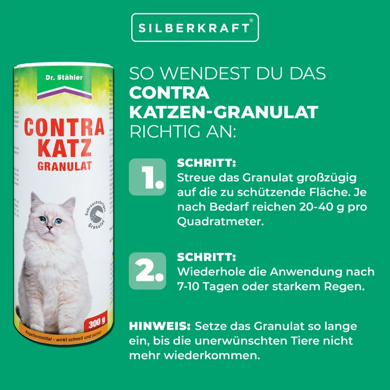 Contra Katzen-Granulat: Effektiver Schutz vor Katzen, Hunde und Kaninchen rund um dein Haus