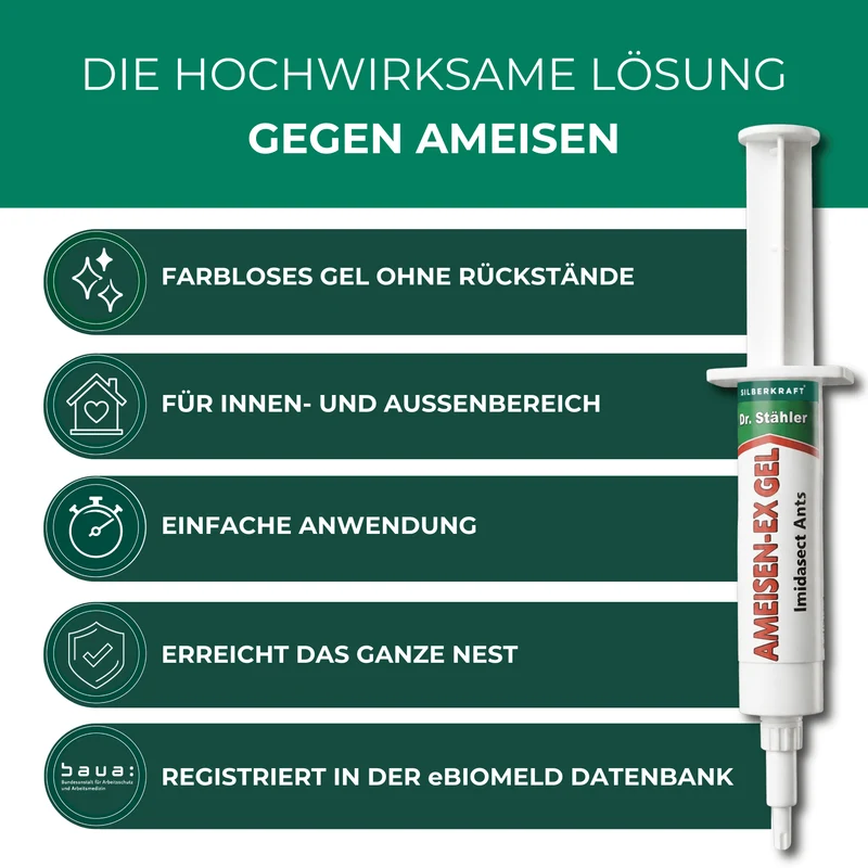 Ameisen-Ex Gel: Sofortige Lösung gegen Ameisenbefall im Innen- und Außenbereich