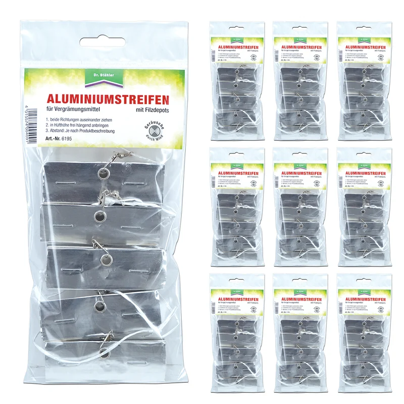 Ferox-Protect Aluminiumstreifen mit Filzdepots - als Trägermaterial für das Wildschweinabweiser Spray