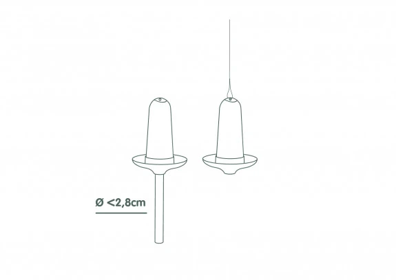 Vogelfutterspender - Multifunktionale Futterstation für die Vogelfütterung - 22 cm