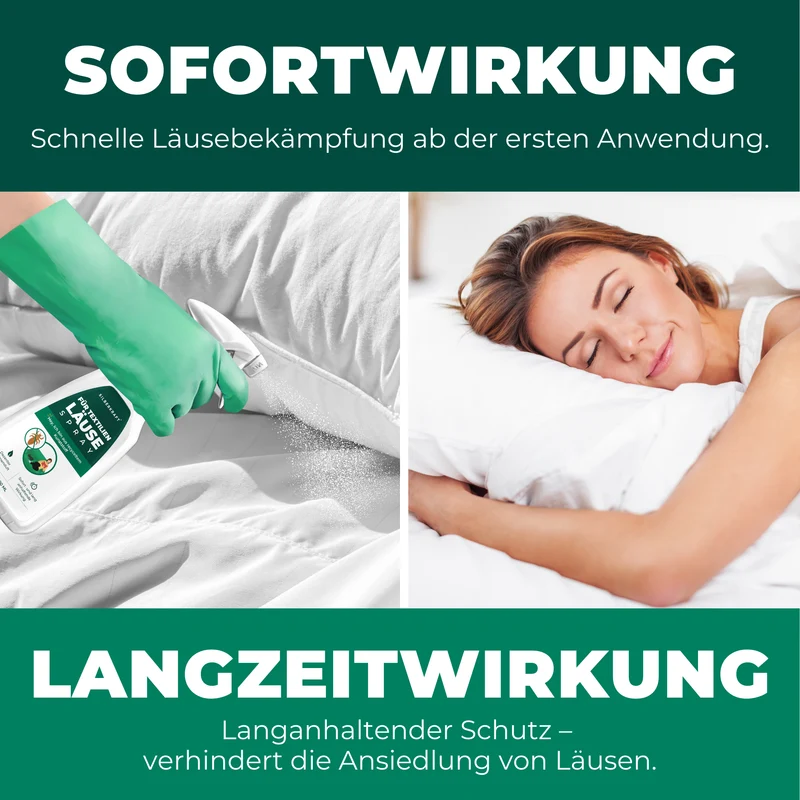 Läusespray für Textilien und Kopfläuse vorbeugen Spray