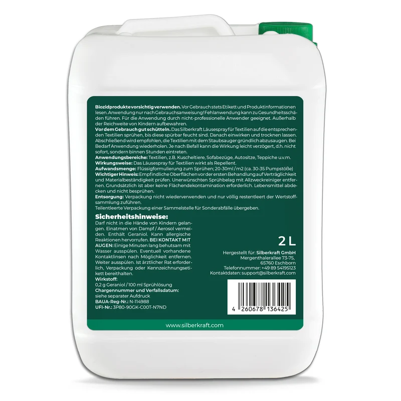 Läusespray für Textilien und Kopfläuse vorbeugen Spray