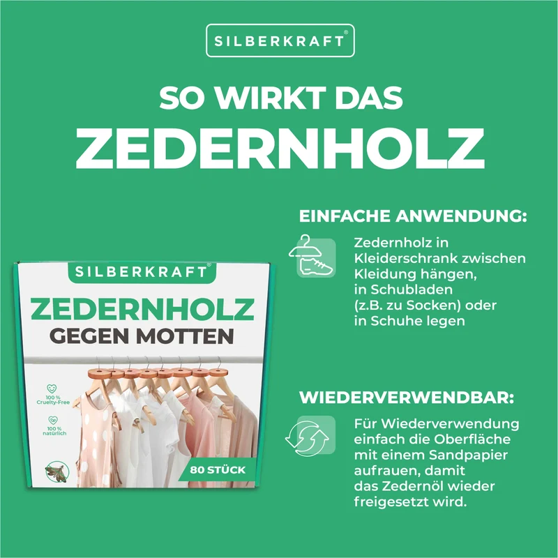 Zedernholz Mottenschutz
