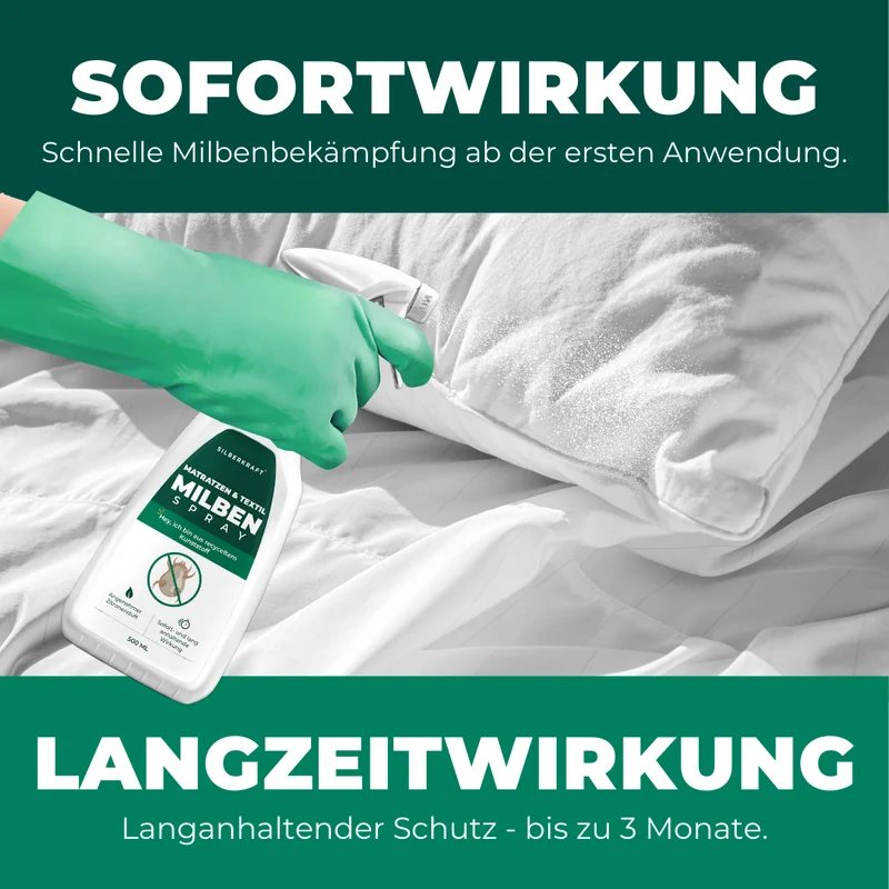 Milbenspray für Matratzen & Textil - Milben im Bett vertreiben