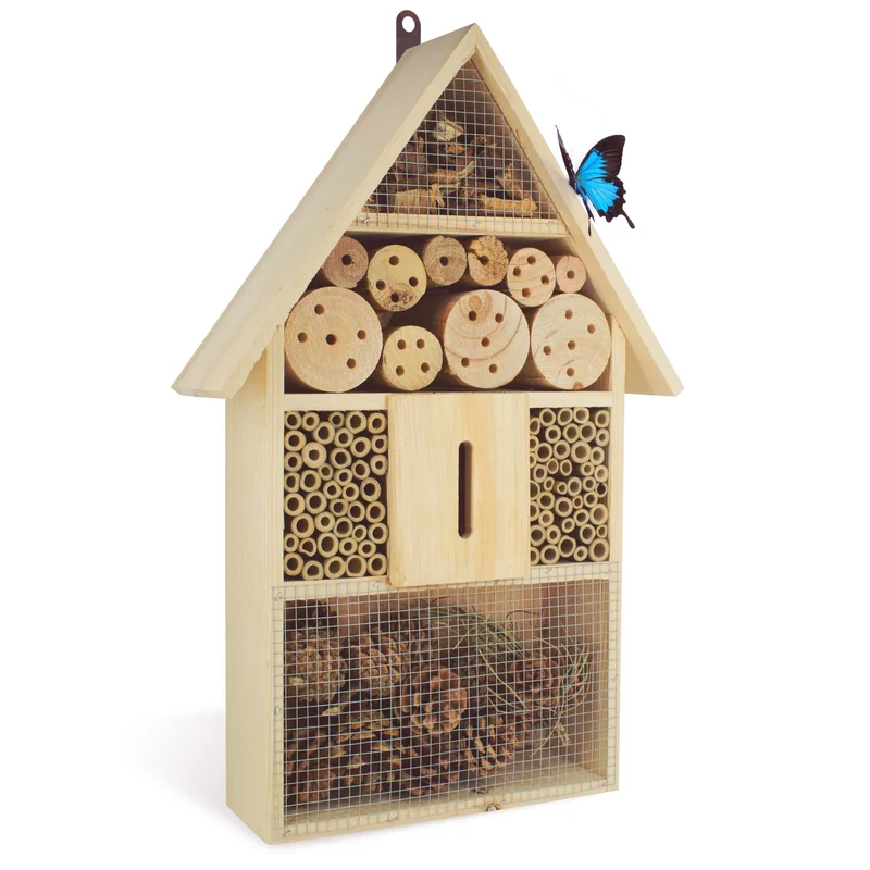 Insektenhotel aus Pinienholz - Unterschlupf für Insekten - 48 x 31 x 10 cm