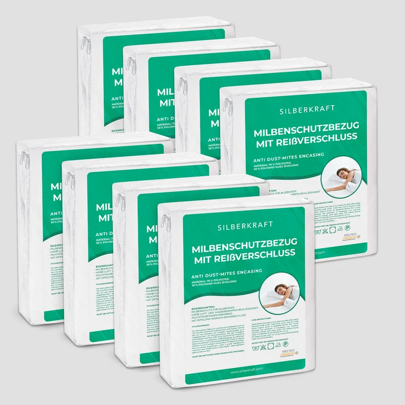 Anti-Milben-Bezug - Matratzenvollschutz mit Reissverschluss