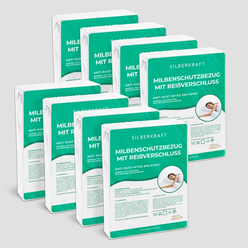 Anti-Milben-Bezug - Matratzenvollschutz mit Reissverschluss