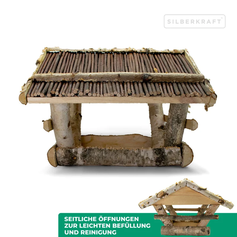 Vogelhaus mit Weidendach zum Aufhängen