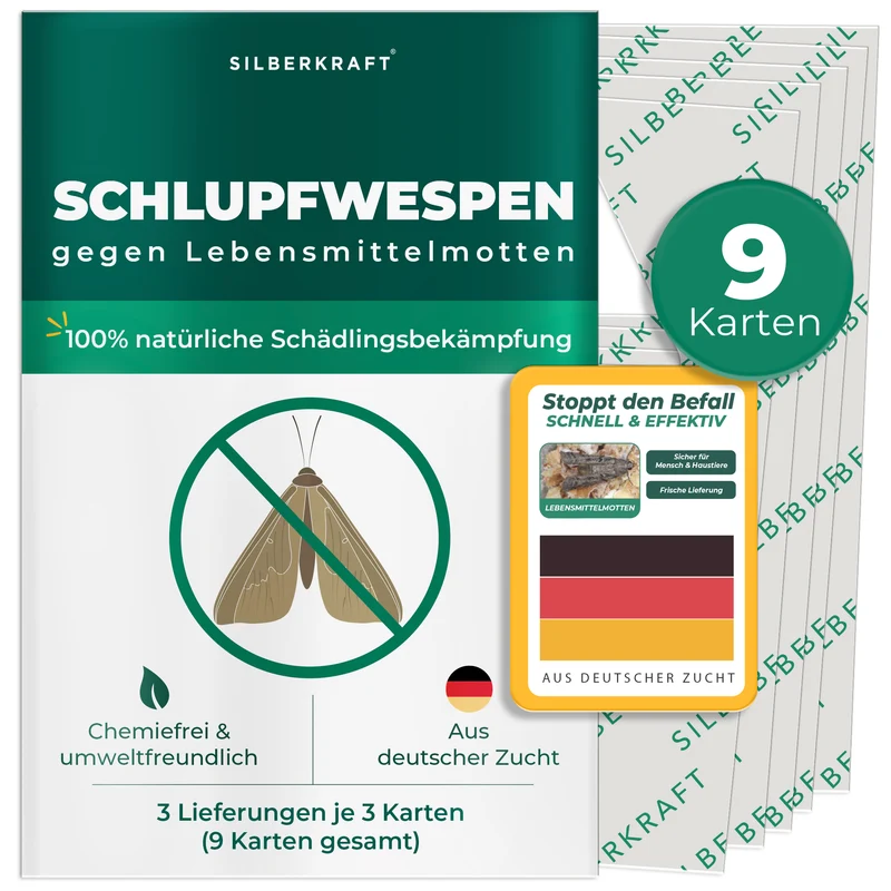 Schlupfwespen gegen Lebensmittelmotten - Motten mit Nützlinge bekämpfen (Trichogramma evanescens)