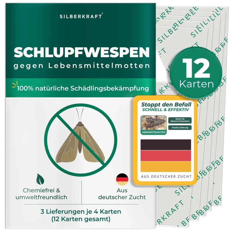 Schlupfwespen gegen Lebensmittelmotten - Motten mit Nützlinge bekämpfen (Trichogramma evanescens)