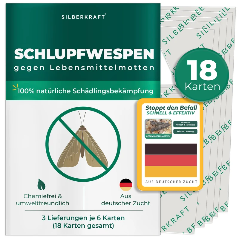 Schlupfwespen gegen Lebensmittelmotten - Motten mit Nützlinge bekämpfen (Trichogramma evanescens)