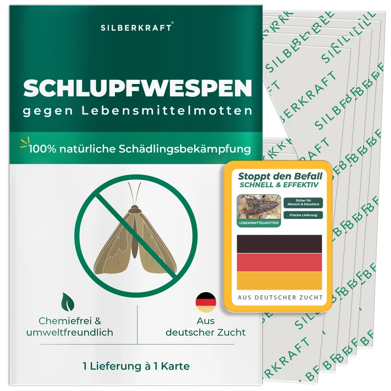 Schlupfwespen gegen Lebensmittelmotten - Motten mit Nützlinge bekämpfen (Trichogramma evanescens)