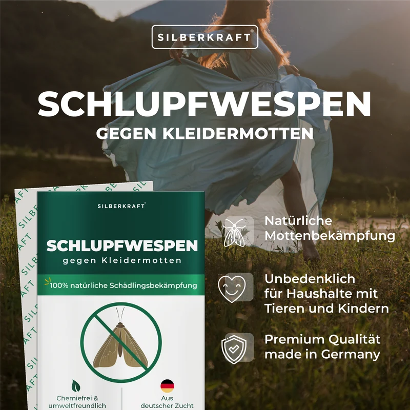 Schlupfwespen gegen Kleidermotten - Motten mit Nützlinge bekämpfen (Trichogramma evanescens)