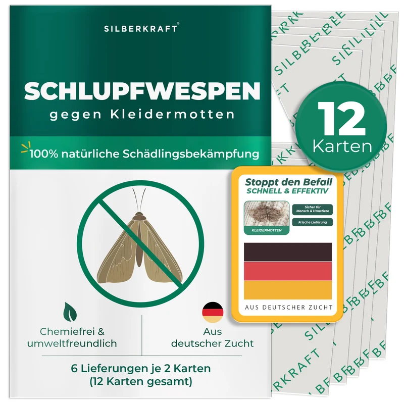 Schlupfwespen gegen Kleidermotten - Motten mit Nützlinge bekämpfen (Trichogramma evanescens)