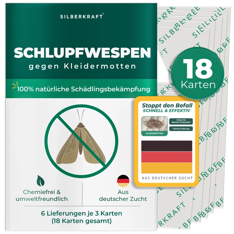 Schlupfwespen gegen Kleidermotten - Motten mit Nützlinge bekämpfen (Trichogramma evanescens)