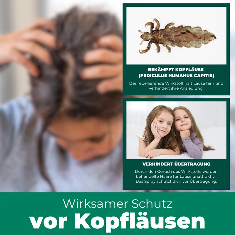 Kopfläusespray | Läuseabwehrspray Spray gegen Läuse / Kopfläuse