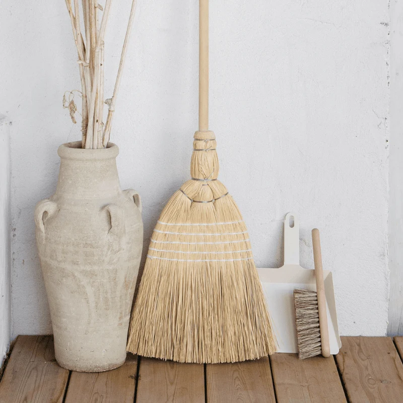 Outdoor straw broom