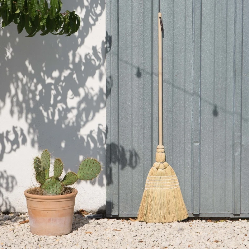 Outdoor straw broom