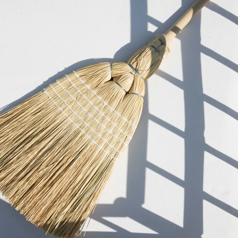 Outdoor straw broom