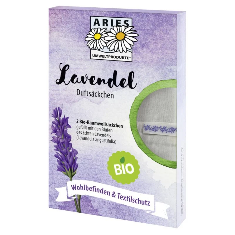 ARIES® Bio Lavendel Duftsäckchen 2er Set