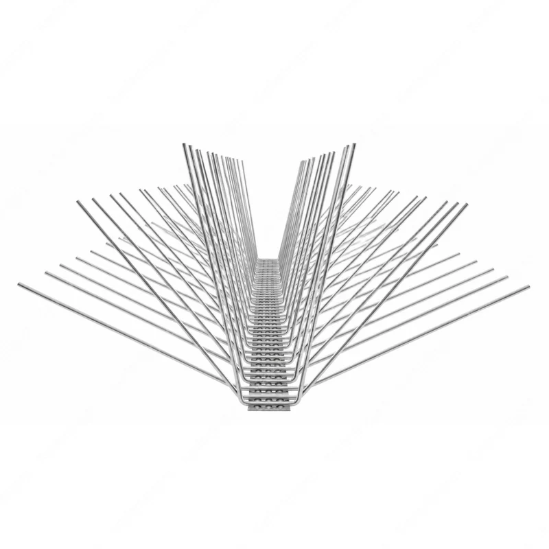 Taubenabwehr-Spikes 6-reihig in Silber aus Edelstahl – 1 m