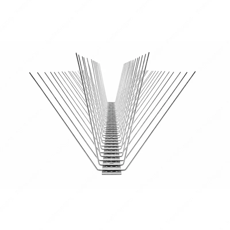 Taubenabwehr-Spikes 4-reihig in Silber aus Edelstahl – 1 m