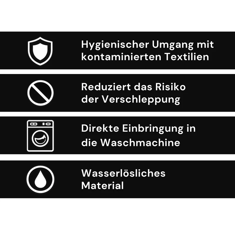 Wasserlöslicher Wäschesack für Bettwanzenwäsche - 5 Stück