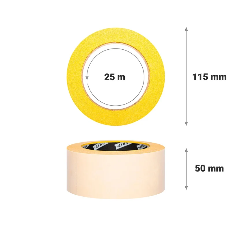 Doppelseitiges Klebeband / Quarantäneband - Grip Tape GT 702 - 25 Meter Rolle
