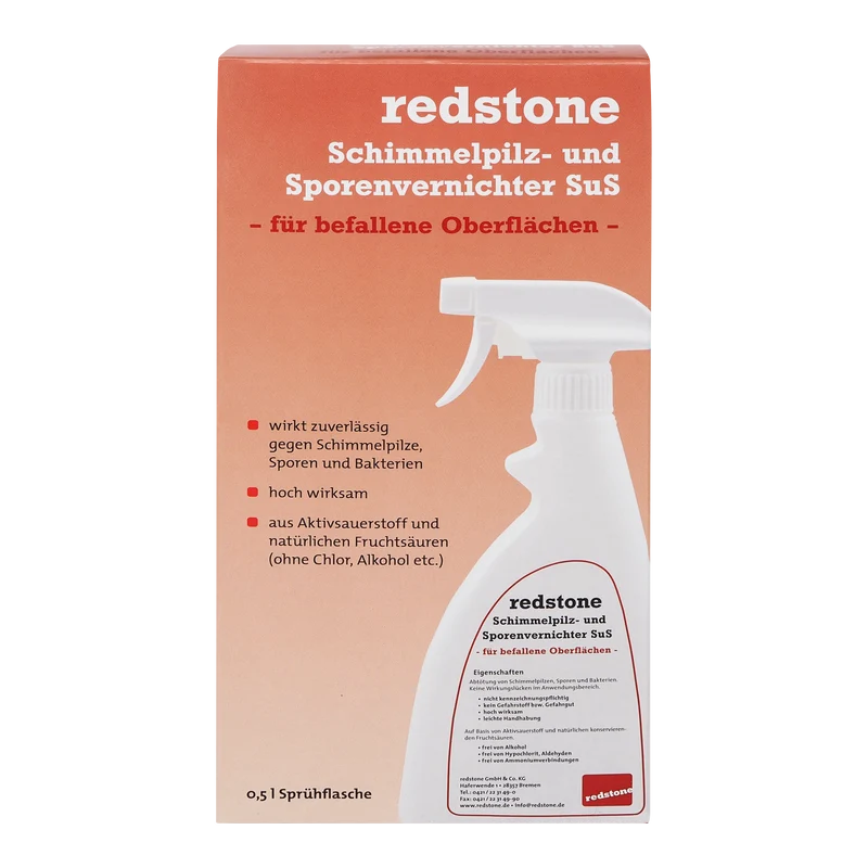 Schimmelbekämpfung | Vivo Schimmelpilz- und Sporenvernichter (SuS) Redstone 500ml