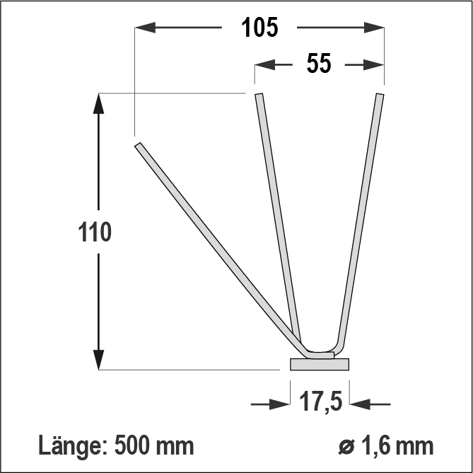 Taubenabwehr | Taubenabwehr Spikes 3-reihig 1 Meter