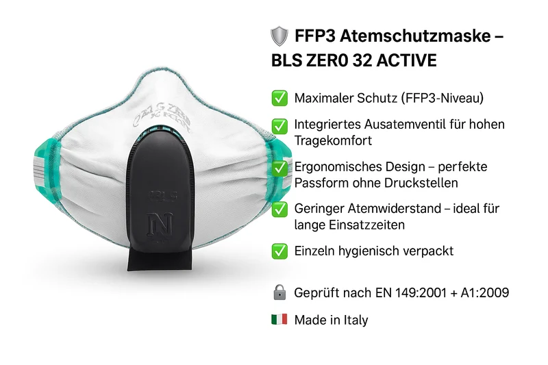 FFP3 Maske BLS ZER0 32 ACTIVE